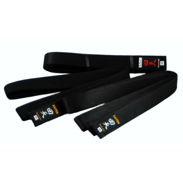 KAITEN Black Satin Belt, extra thick